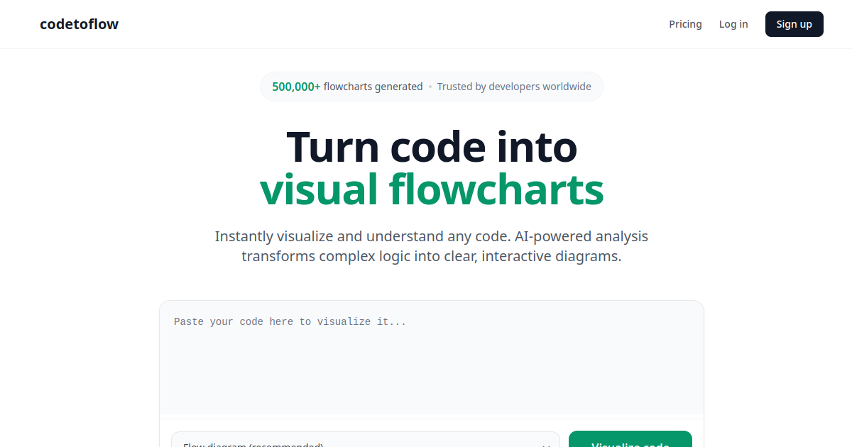 Code to Flow screenshot