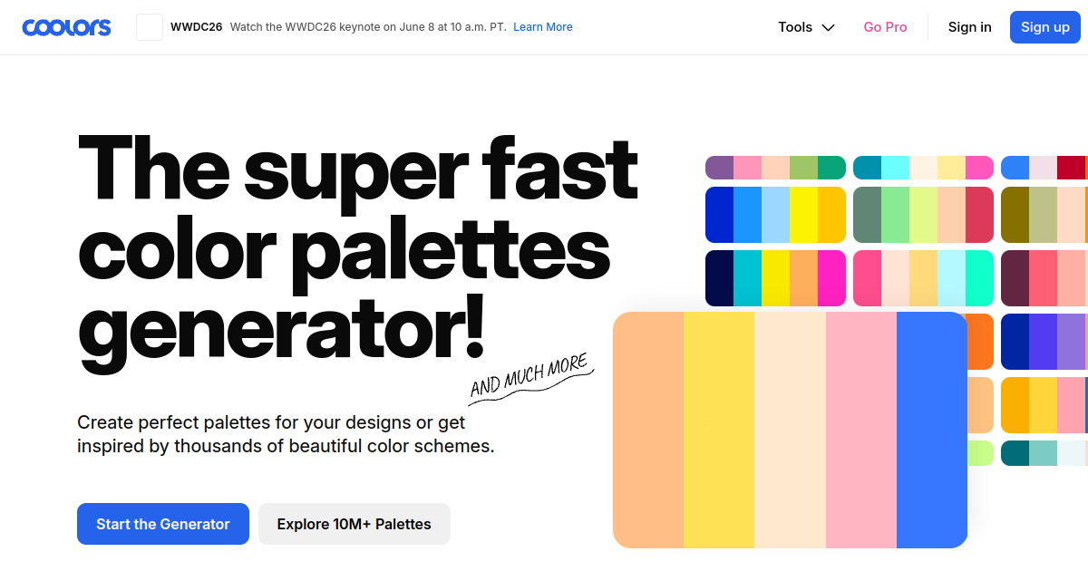 Coolors screenshot