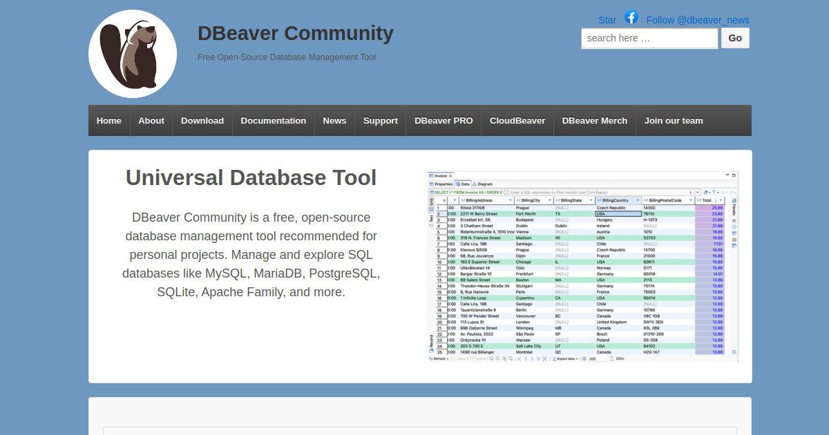 dbeaver screenshot