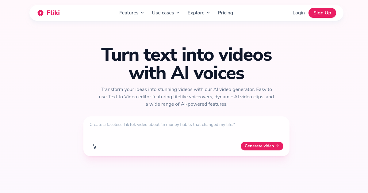Fliki screenshot