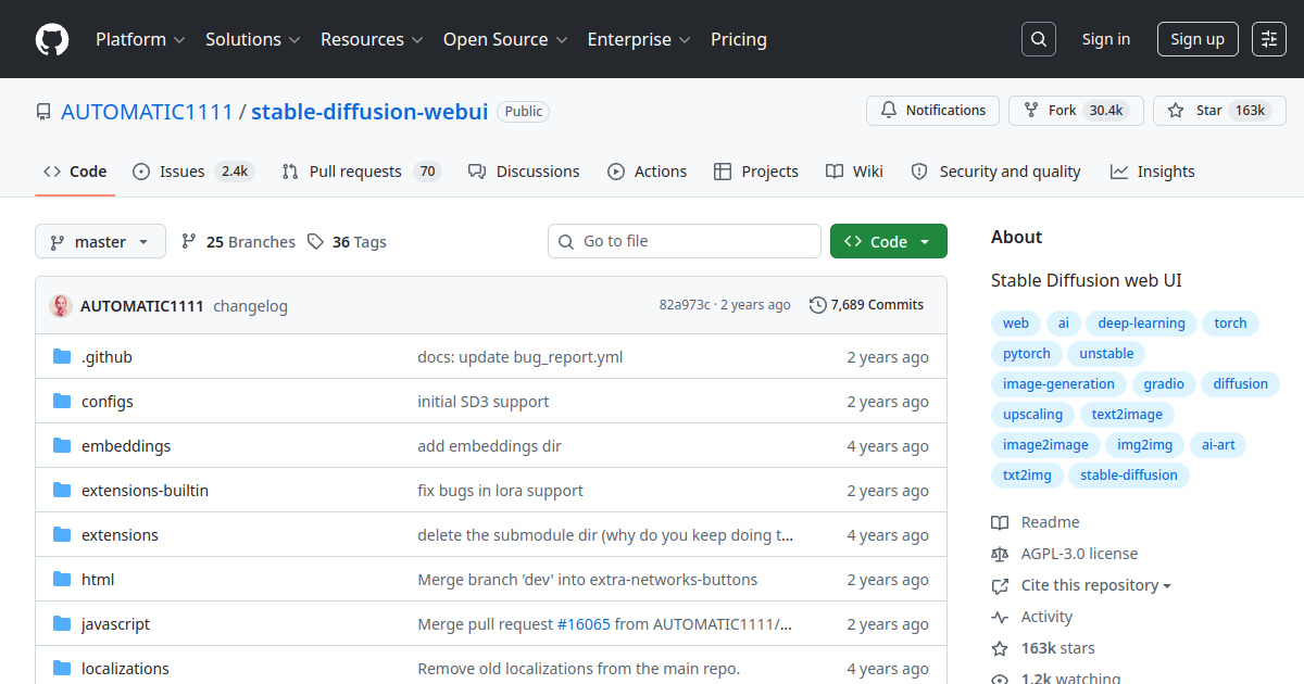 stable-diffusion-webui screenshot