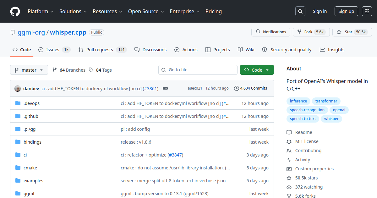 whisper.cpp screenshot