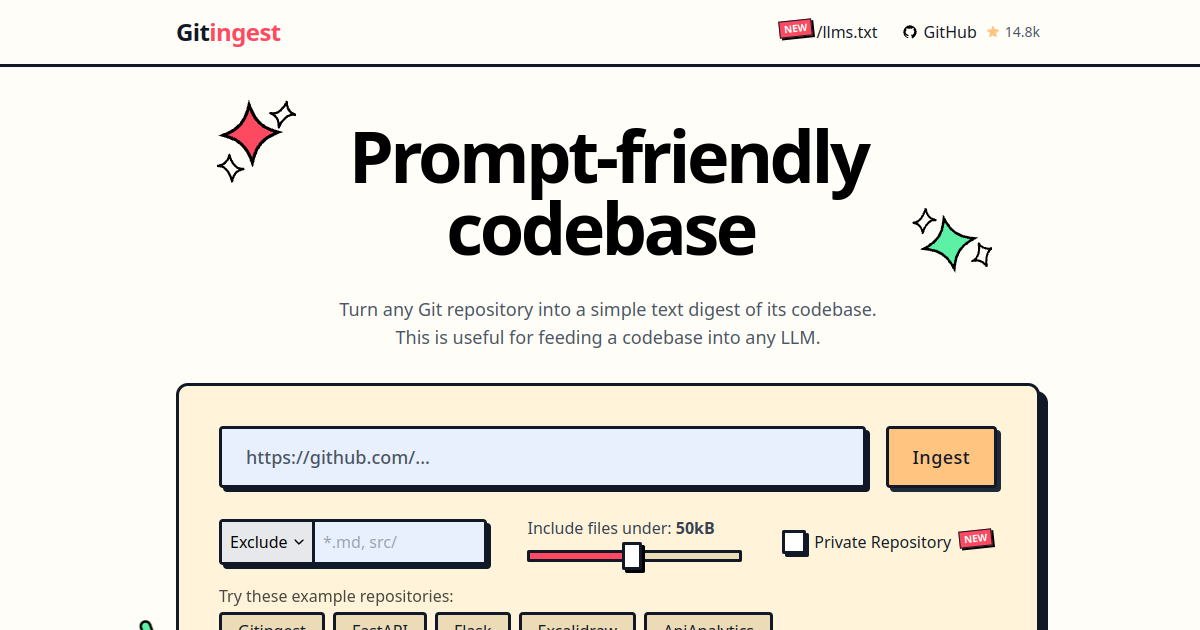 Gitingest screenshot