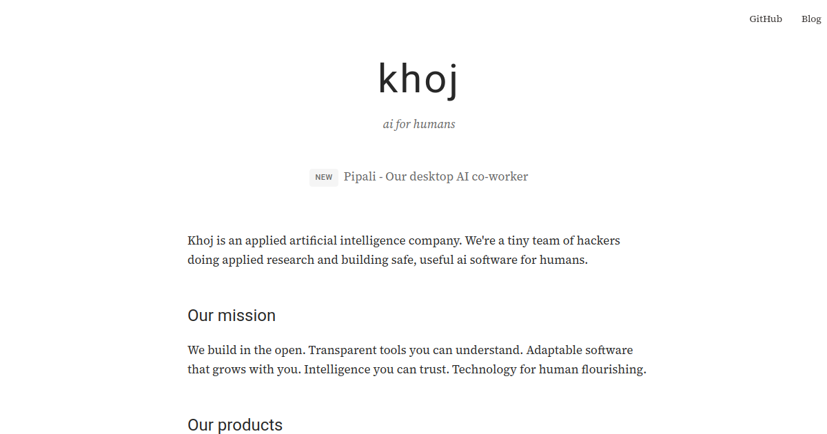 khoj screenshot