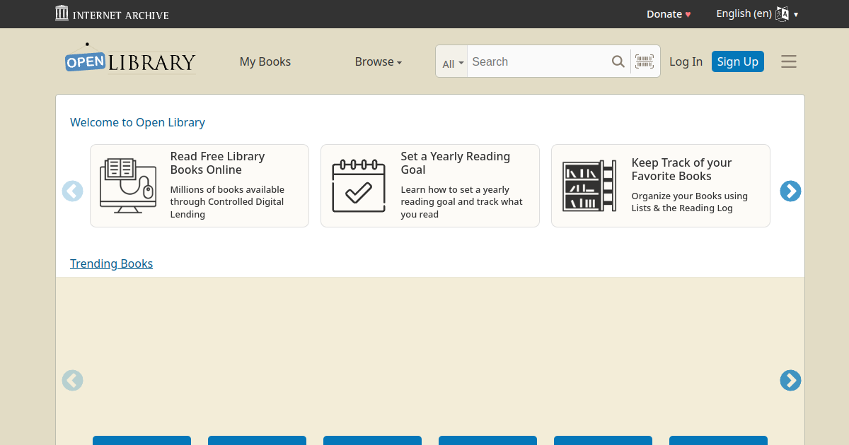 Open Library API screenshot