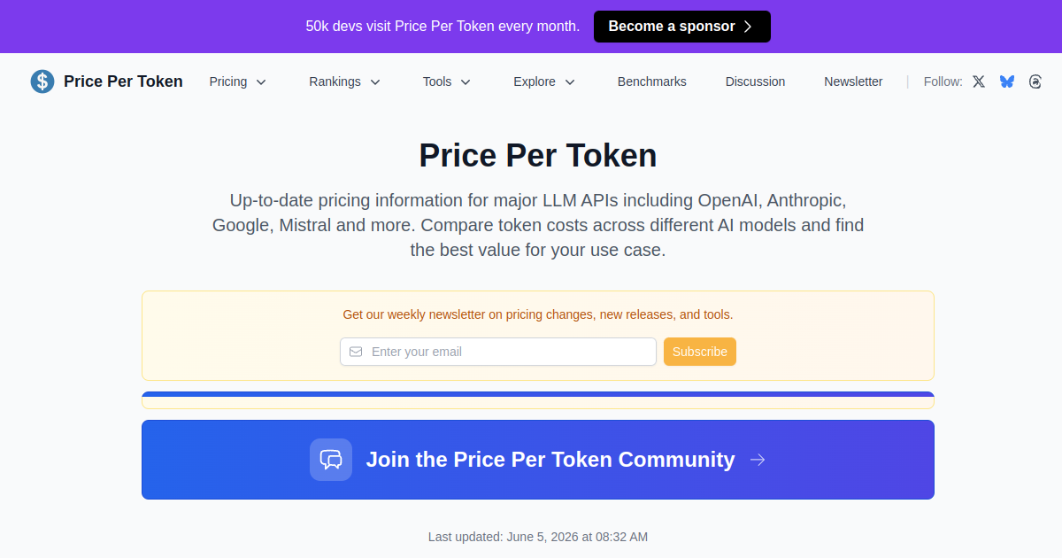 Price Per Token screenshot