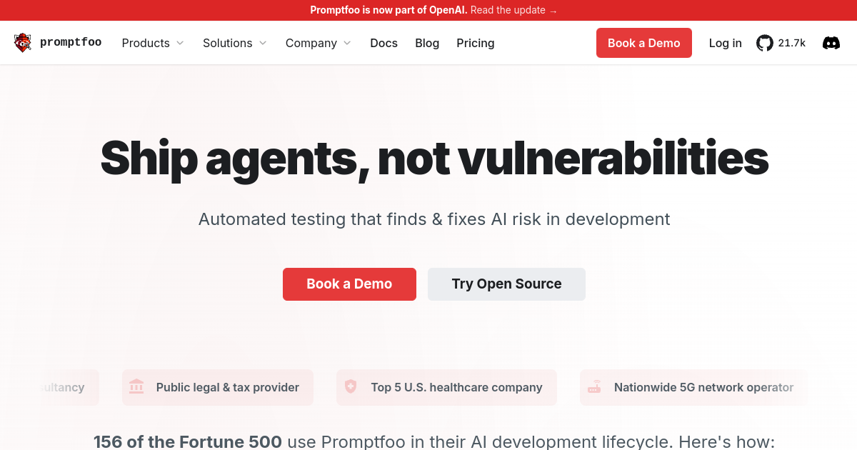 promptfoo screenshot