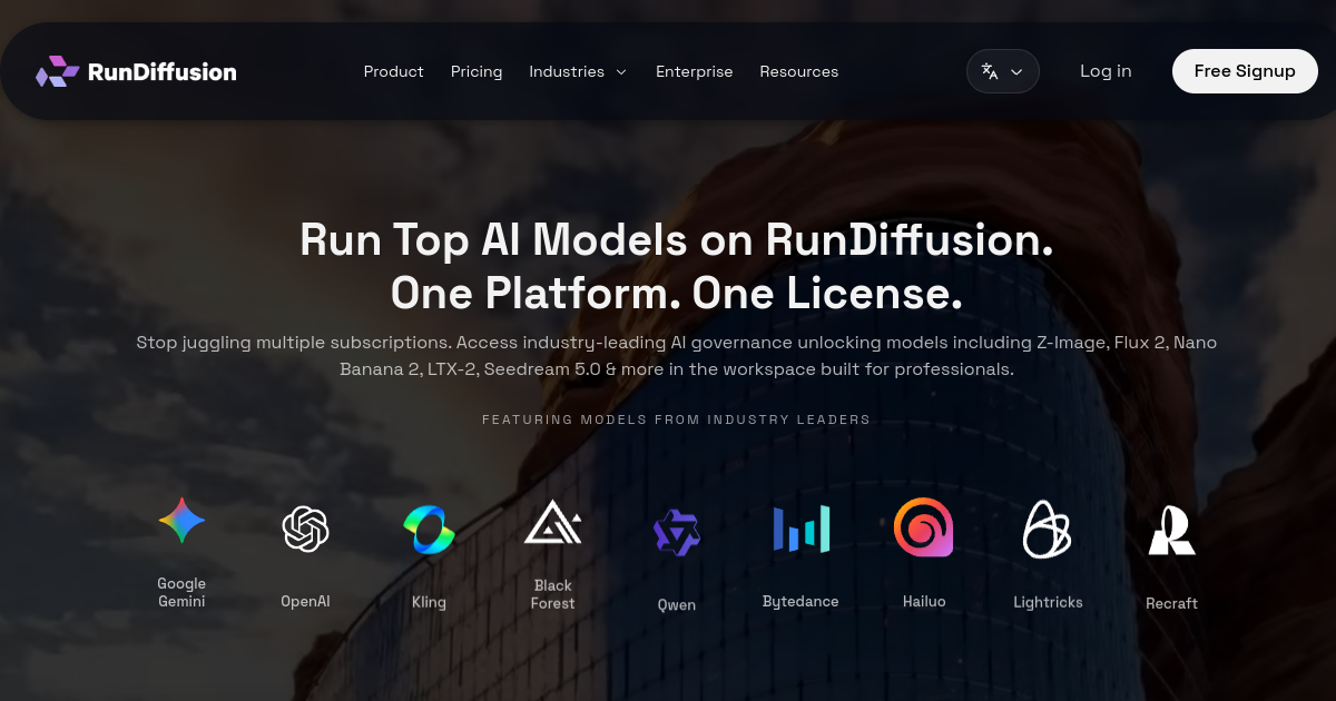 RunDiffusion screenshot