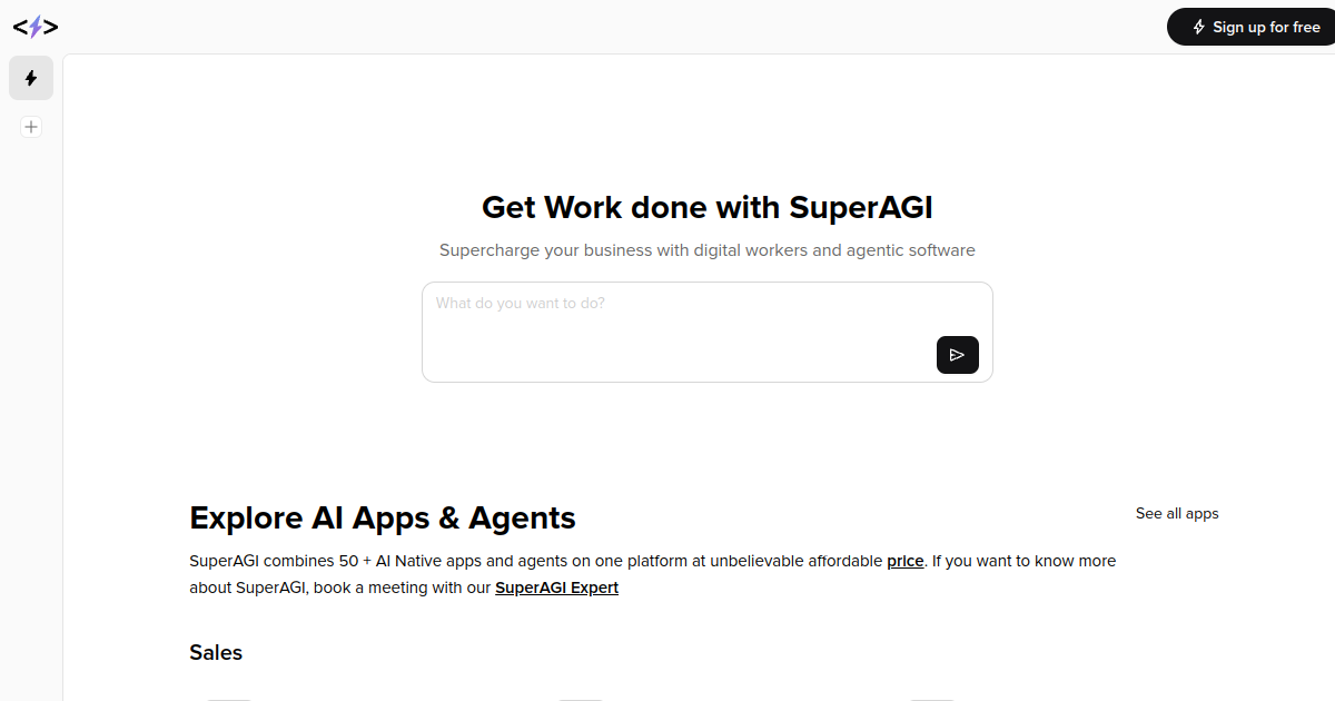 SuperAGI screenshot