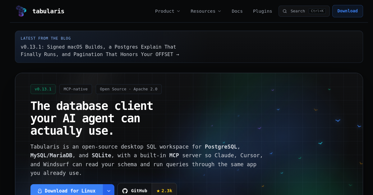 tabularis screenshot