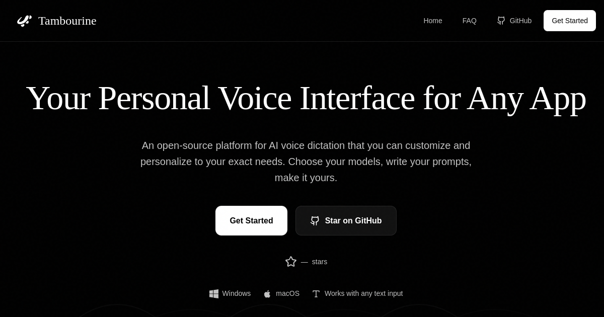 tambourine-voice screenshot