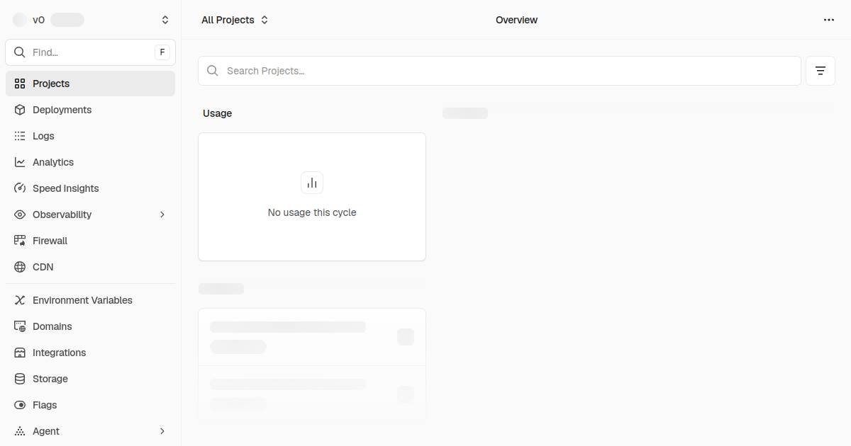 Vercel v0 screenshot
