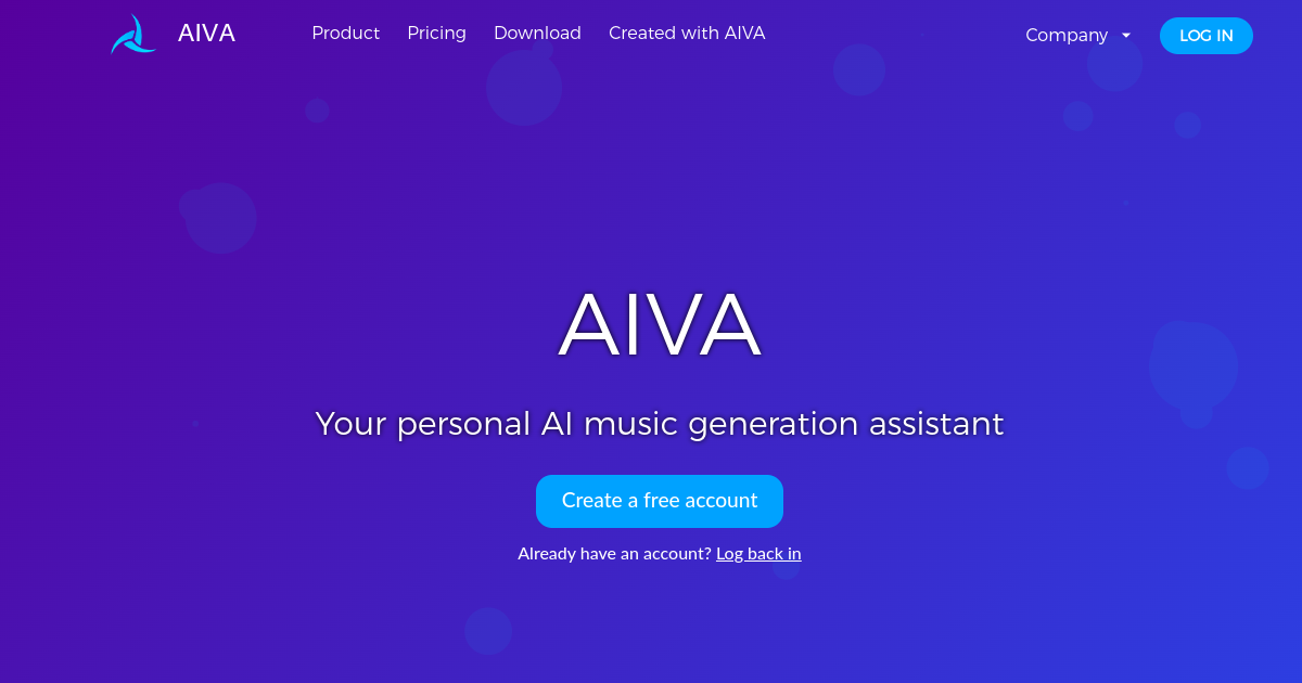 AIVA screenshot