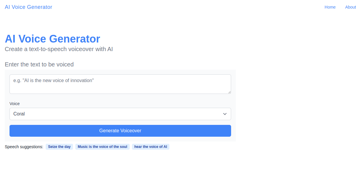 AI Voice Generator screenshot