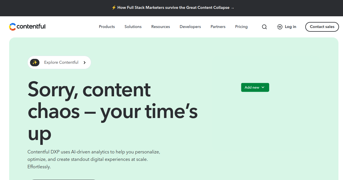 Contentful screenshot