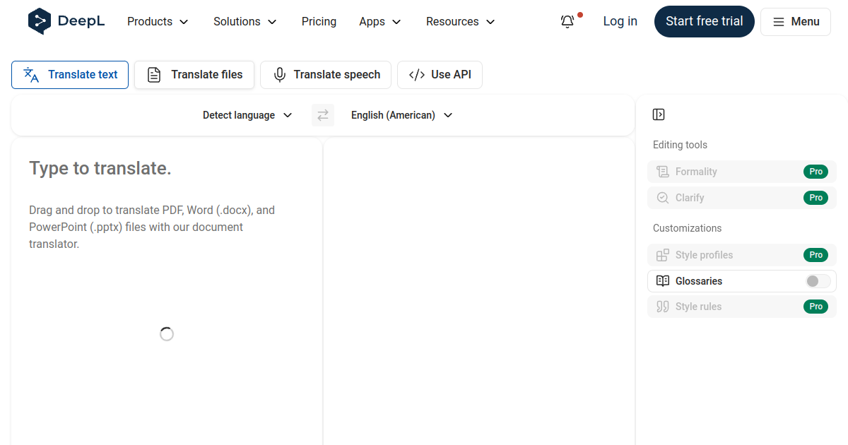DeepL Translator screenshot