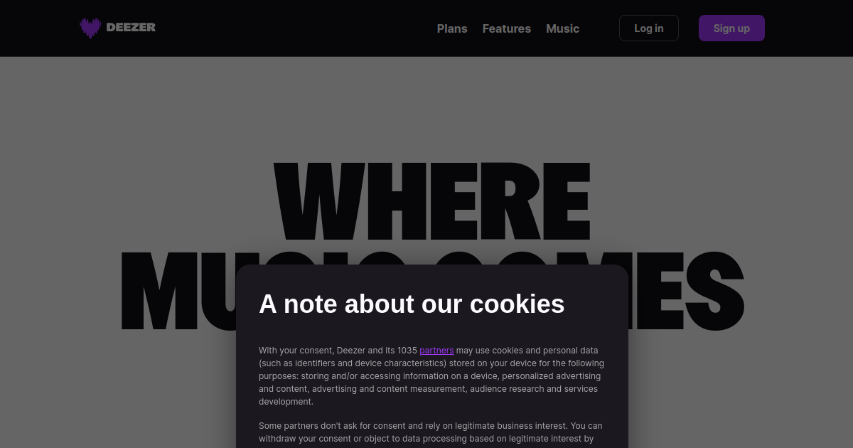 Deezer screenshot