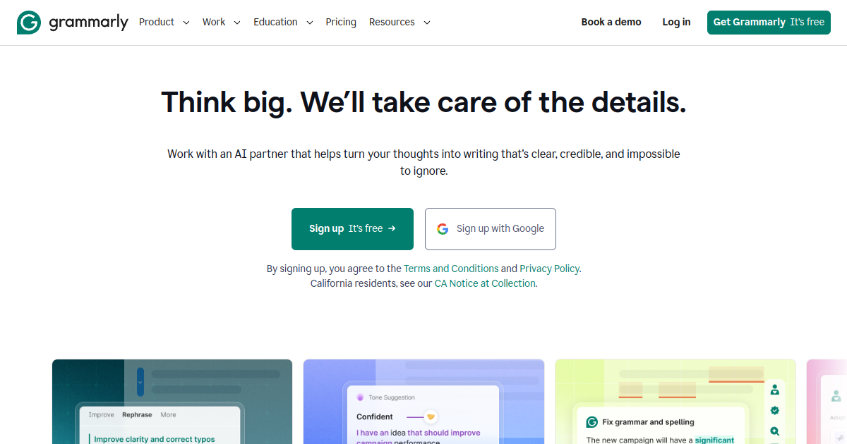 Grammarly screenshot