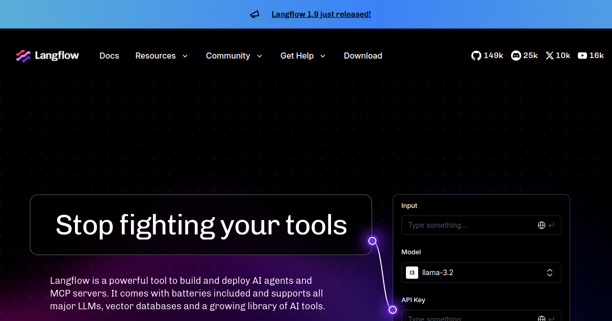 langflow screenshot