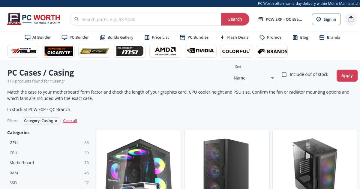 PC Cases / Casing Philippines | PC Worth