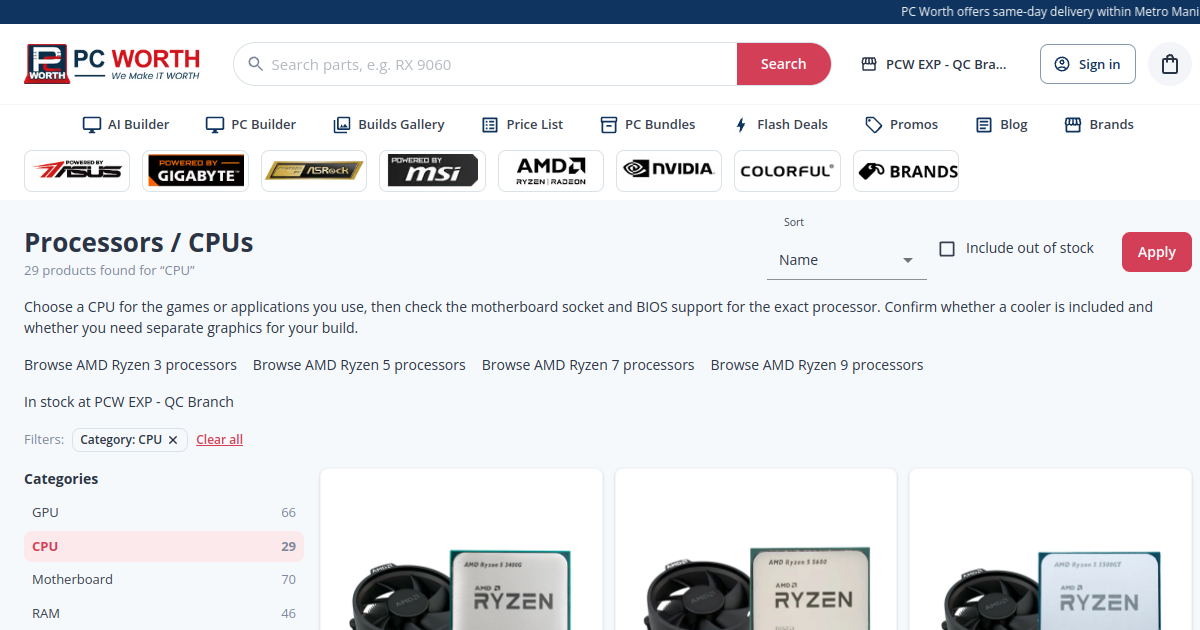 Processors / CPUs Philippines | PC Worth