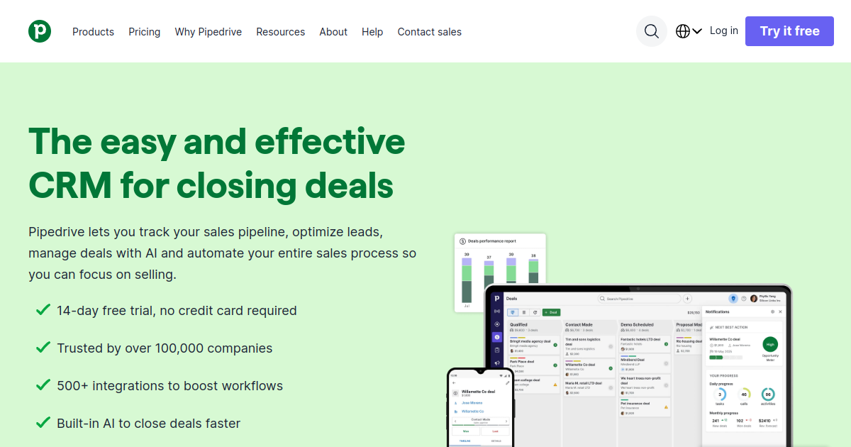 Pipedrive screenshot