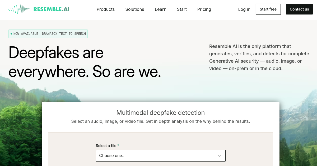 Resemble AI screenshot