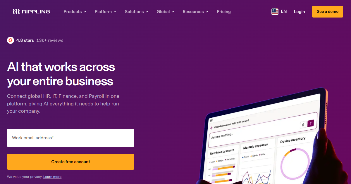 Rippling screenshot