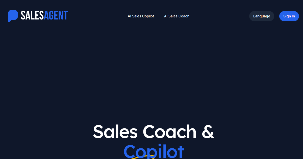 SalesAgent Chat screenshot