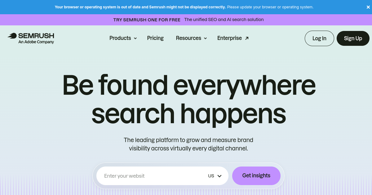 SEMrush screenshot