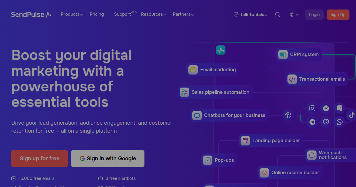 SendPulse screenshot
