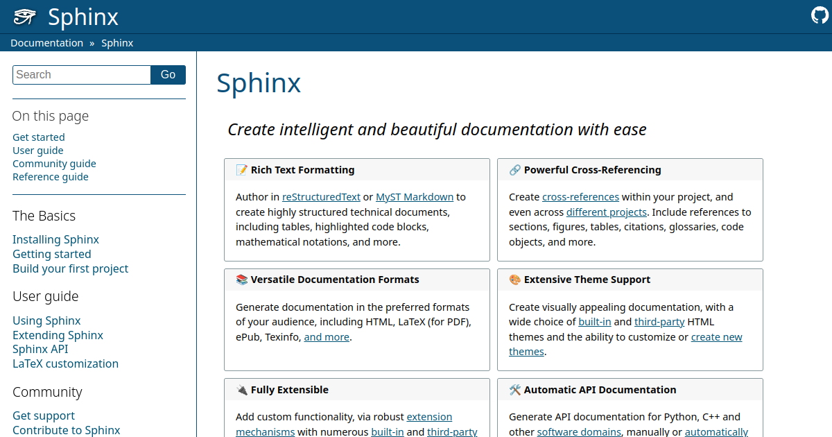 Sphinx screenshot
