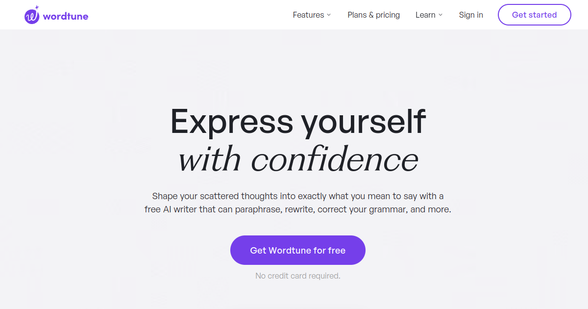 Wordtune screenshot