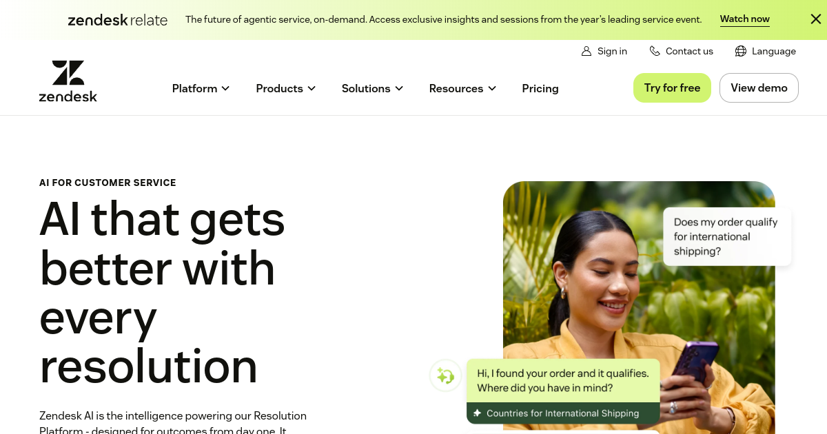 Zendesk AI screenshot