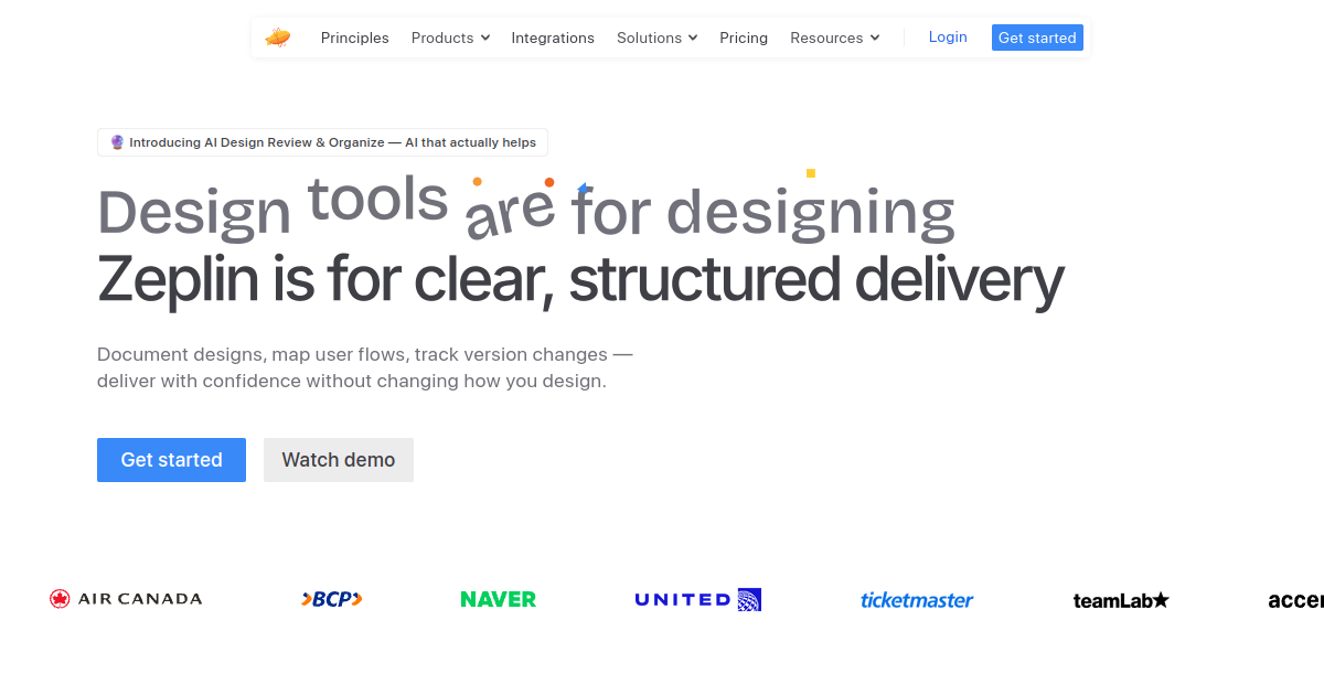 Zeplin screenshot