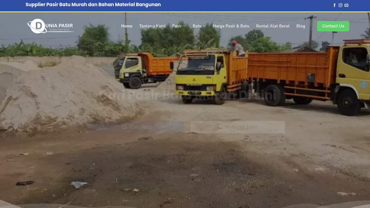 Screenshot website duniapasir.com
