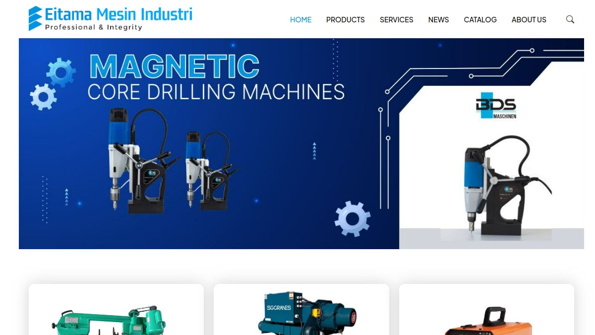 Screenshot website eitamamesinindustri.com