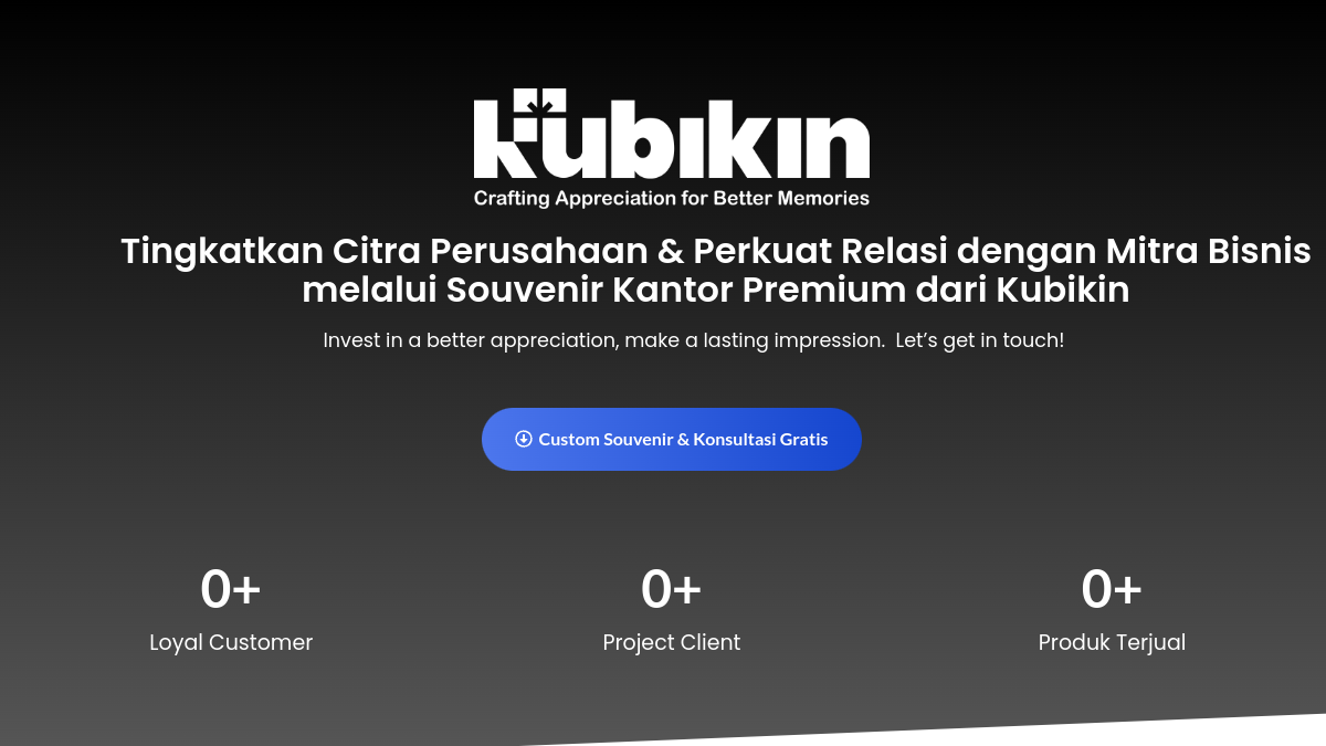 Screenshot website kubikin.id