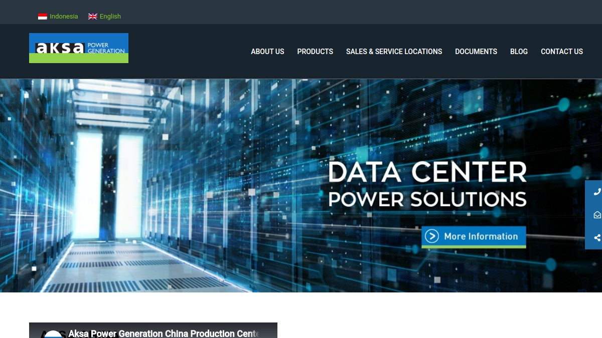 Screenshot website Aksa Indonesia