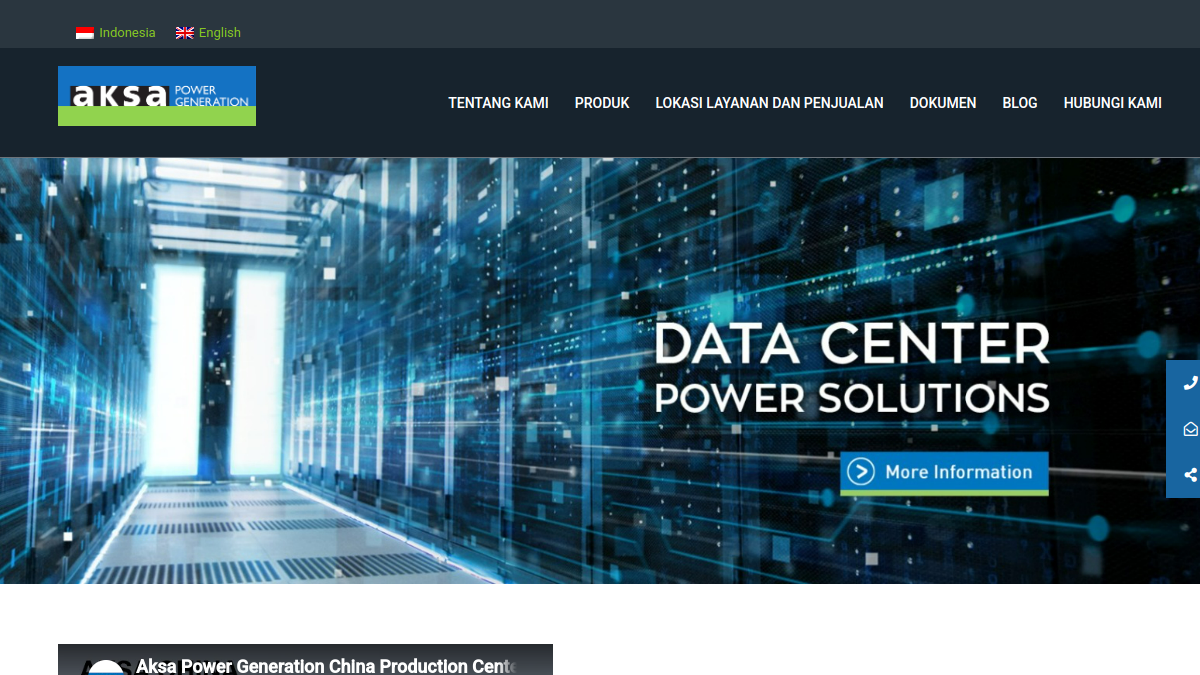 Screenshot website Aksa Indonesia