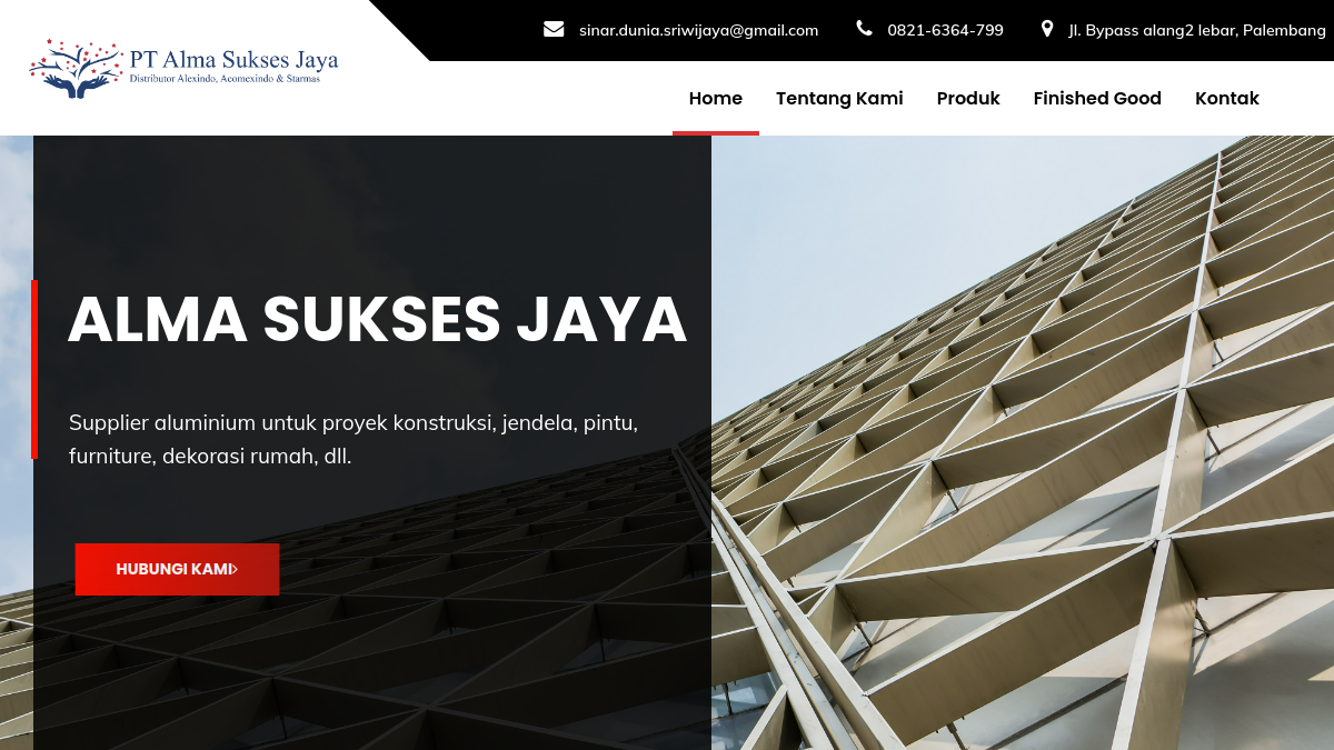 Screenshot website almasuksesjaya.com