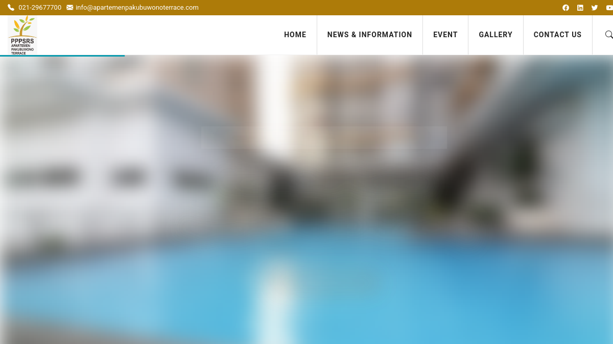 Screenshot website apartemenpakubuwonoterrace.com