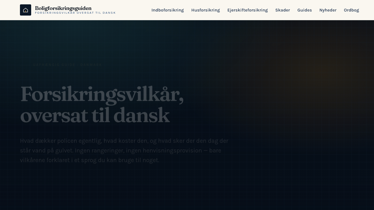 Boligforsikringsguiden.dk - screenshot