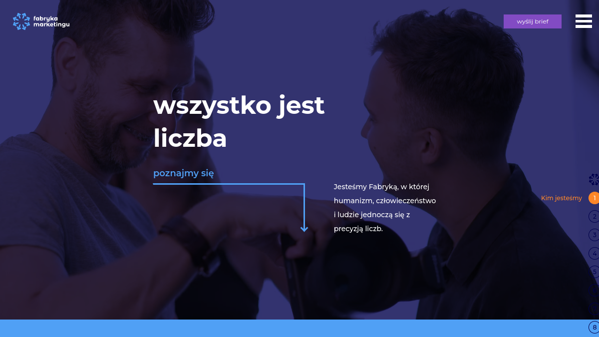 Fabryka Marketingu – zrzut oficjalnej strony internetowej