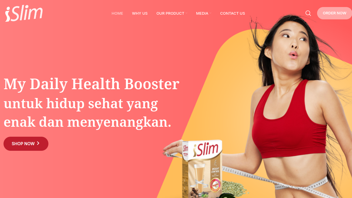 Screenshot website ISLIM