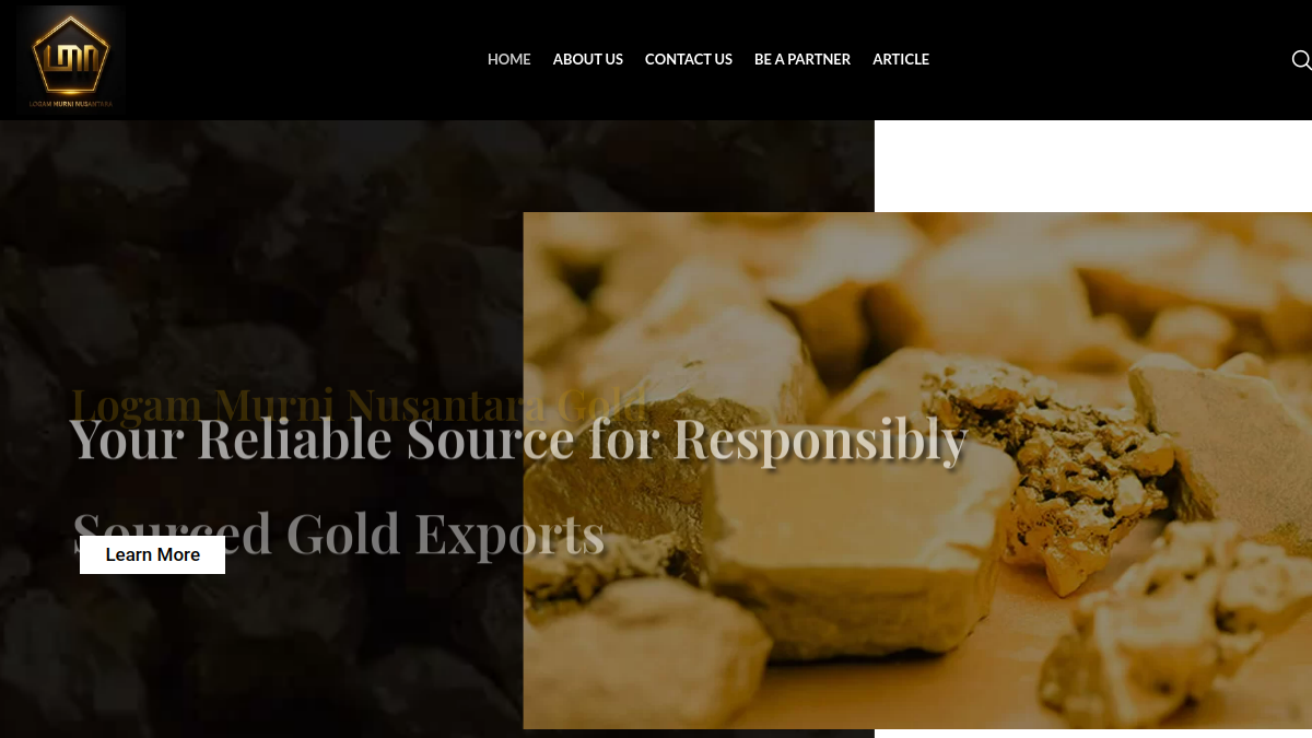 Screenshot website lmngold.com