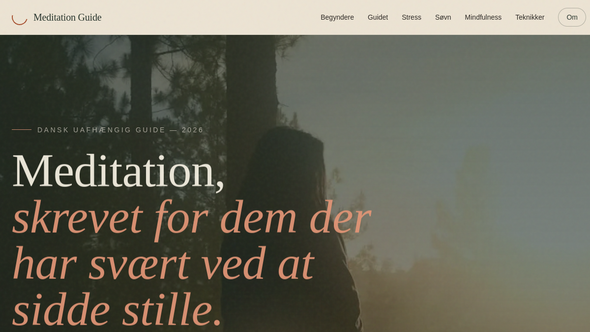 Meditationsguiden.dk - screenshot