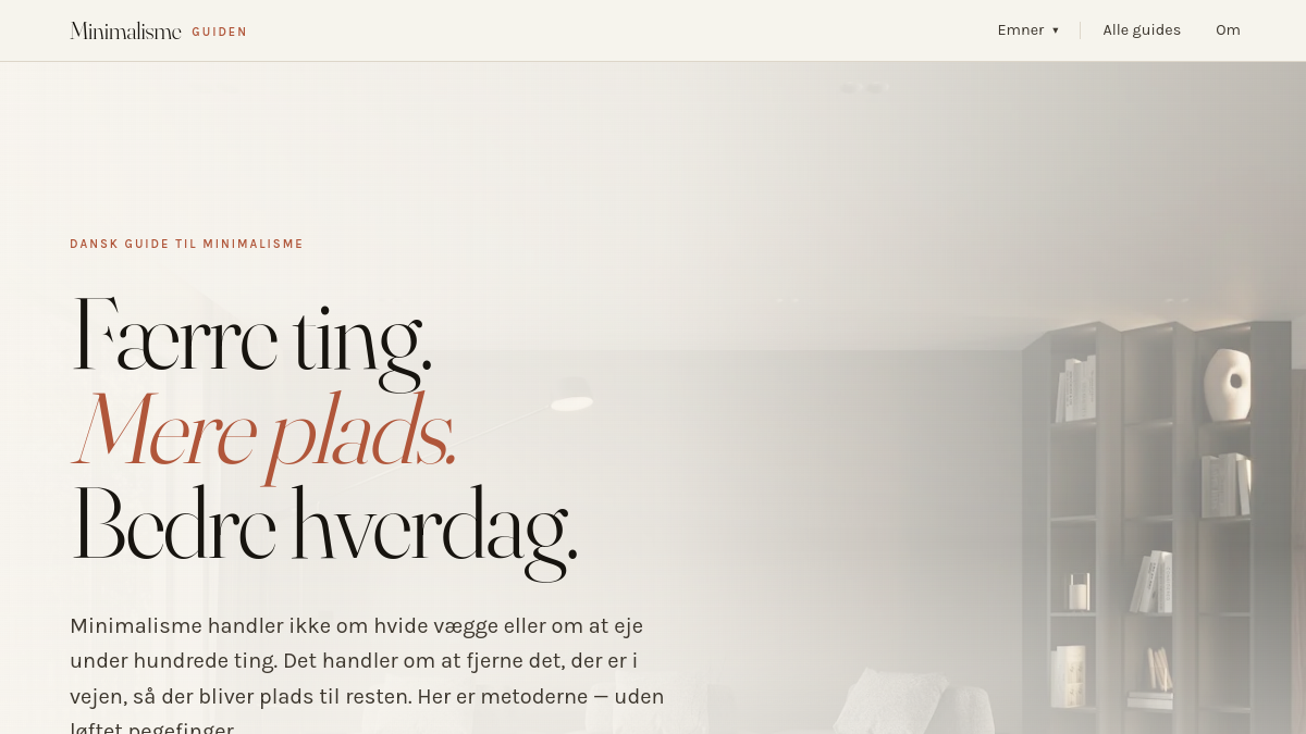 Minimalismeguiden.dk - screenshot