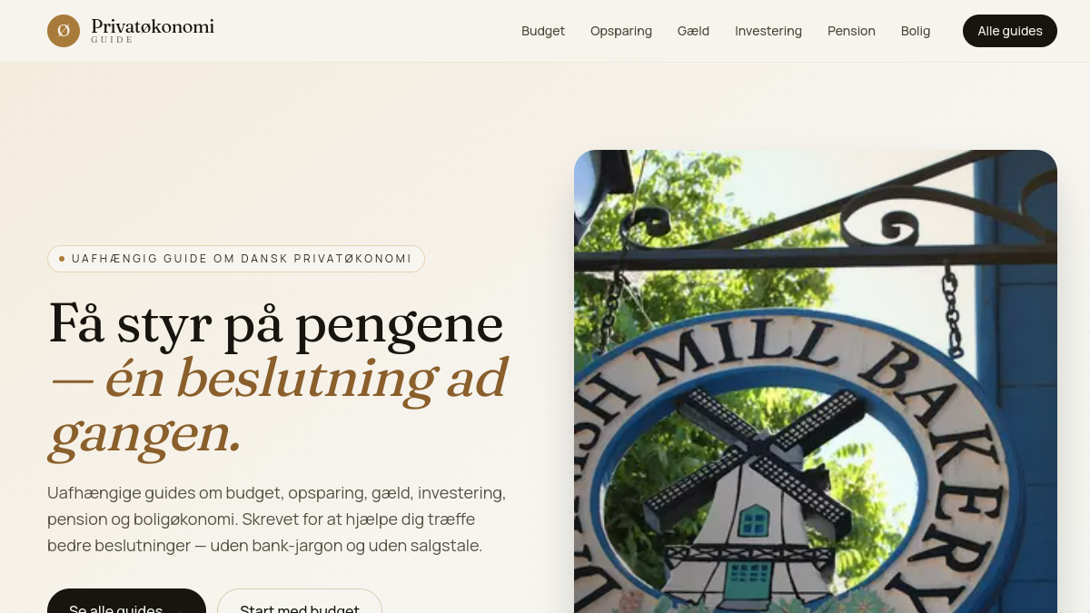 Privatoekonomiguiden.dk - screenshot