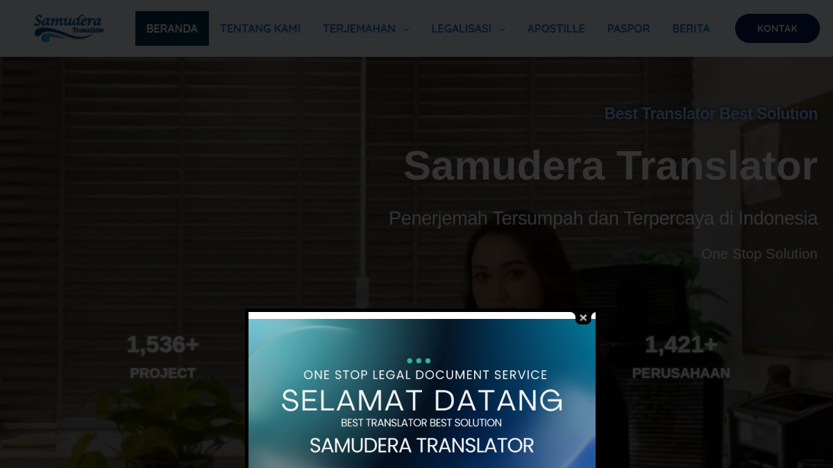 Screenshot website samuderatranslator.com